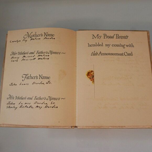 1941 Baby's Story Book USED Memory Scrapbook Illustrated by Maud Tousey Fangel - Picture 5 of 9